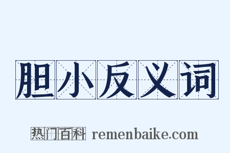胆小反义词是什么意思的图片
